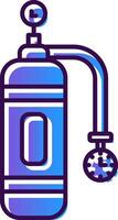 Oxygen Tank Gradient Filled Icon vector