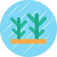 Coral Flat Blue Circle Icon vector