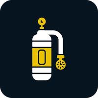 Oxygen Tank Glyph Two Color Icon vector