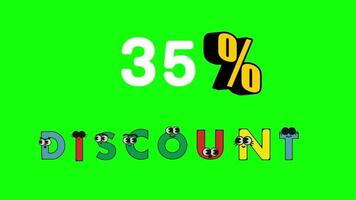 Animation of 35 percent discount offer video