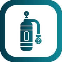 Oxygen Tank Glyph Gradient Round Corner Icon vector