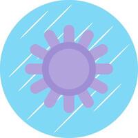 Sea Urchin Flat Blue Circle Icon vector