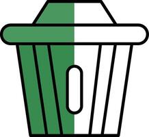 Recycle Bin Filled Half Cut Icon vector