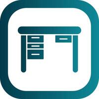 Table Glyph Gradient Round Corner Icon vector