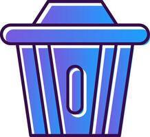 Recycle Bin Gradient Filled Icon vector