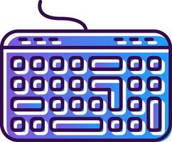 Keyboard Gradient Filled Icon vector