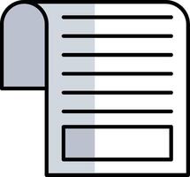 Document Filled Half Cut Icon vector