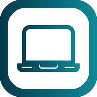 Laptop Glyph Gradient Round Corner Icon vector