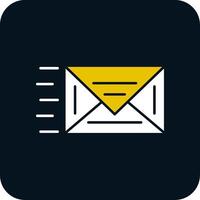 Mail Glyph Two Color Icon vector