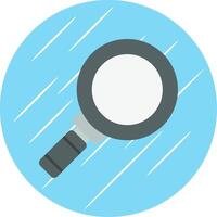 Magnifying Glass Flat Blue Circle Icon vector