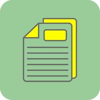 Task Filled Yellow Icon vector