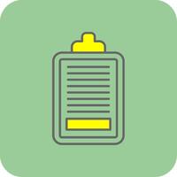 Task Filled Yellow Icon vector