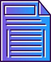 Task Gradient Filled Icon vector