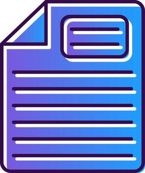 Nota degradado lleno icono vector