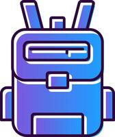 Backpack Gradient Filled Icon vector