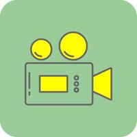 Camera Filled Yellow Icon vector