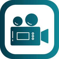 Camera Glyph Gradient Round Corner Icon vector