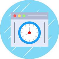 Time Maintenance Flat Blue Circle Icon vector