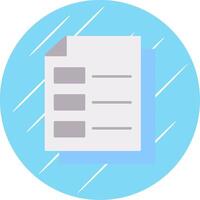 Document Flat Blue Circle Icon vector