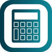 Calculator Glyph Gradient Round Corner Icon vector