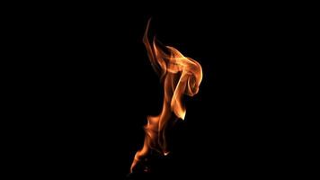 The flames of the fire burn brightly. On a black background. Filmed is slow motion 1000 frames per second. High quality FullHD footage video