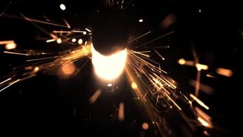 Super slow motion new year celebration with Sparkler. On a black background.Filmed on a high-speed camera at 1000 fps. video