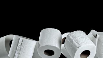 Super slow motion toilet paper. High quality FullHD footage video