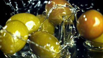 Super slow motion Fresh olives. High quality FullHD footage video