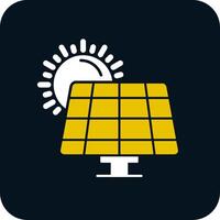 Solar Panel Glyph Two Color Icon vector