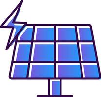 solar panel degradado lleno icono vector