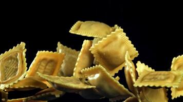 Super slow motion Italian ravioli. High quality FullHD footage video