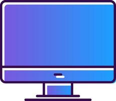 Personal computer Gradient Filled Icon vector