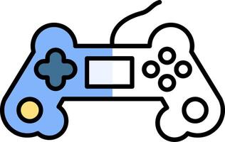 Game Controller Filled Half Cut Icon vector