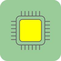 CPU Filled Yellow Icon vector