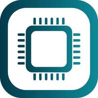 CPU Glyph Gradient Round Corner Icon vector