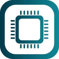 CPU Glyph Gradient Round Corner Icon vector