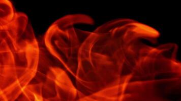 Super slow motion flames on black background. High quality FullHD footage video