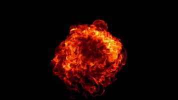 Super slow motion flames on black background. High quality FullHD footage video