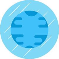 Urano plano azul circulo icono vector