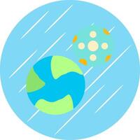 Planets Flat Blue Circle Icon vector