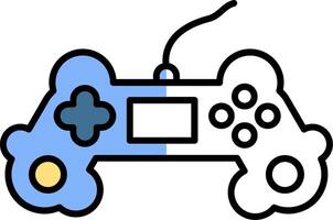 Game Controller Filled Half Cut Icon vector