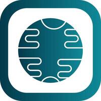 Uranus Glyph Gradient Round Corner Icon vector