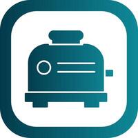 Toaster Glyph Gradient Round Corner Icon vector