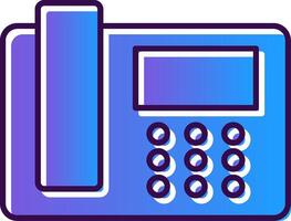 Telephone Gradient Filled Icon vector