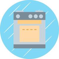 Electric Stove Flat Blue Circle Icon vector