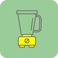 Mixer Blender Filled Yellow Icon vector