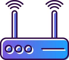Modem Gradient Filled Icon vector