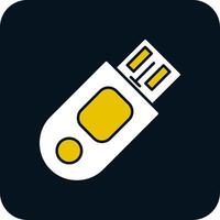 Pendrive Glyph Two Color Icon vector