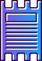 Ticket Gradient Filled Icon vector