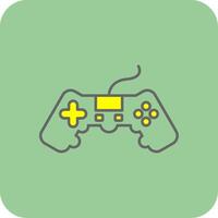 Game Filled Yellow Icon vector